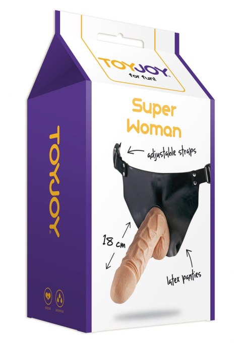 Proteza-SUPERWOMAN STRAP-ON FLESH Proteza-SUPERWOMAN STRAP-ON FLESH