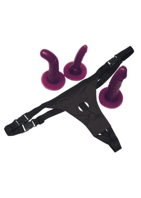 DILDO NA UPRZĘŻY PROTEZA 5284980000 BK Strap-On purple-Wibrator DILDO NA UPRZĘŻY PROTEZA 5284980000 BK Strap-On purple-Wibrator