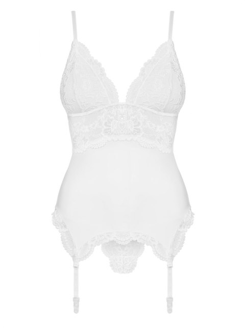 Bielizna-810-COR-2 gorset i stringi biały S/M Bielizna-810-COR-2 gorset i stringi biały S/M