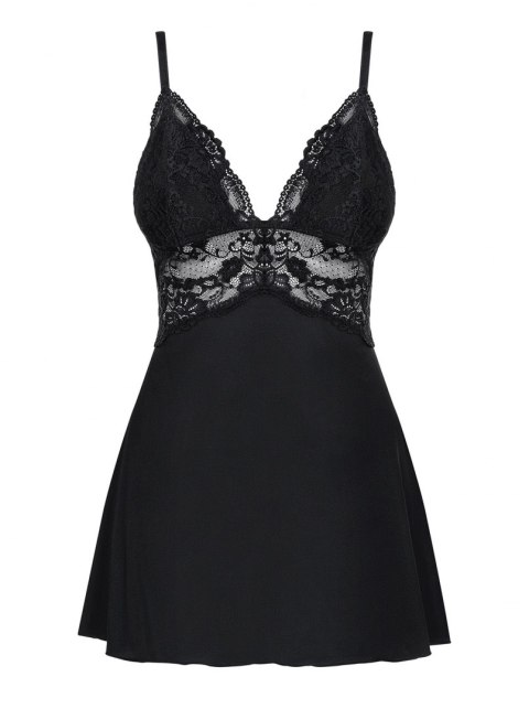 Bielizna-810-BAB-1 babydoll i stringi czarna L/XL Bielizna-810-BAB-1 babydoll i stringi czarna L/XL
