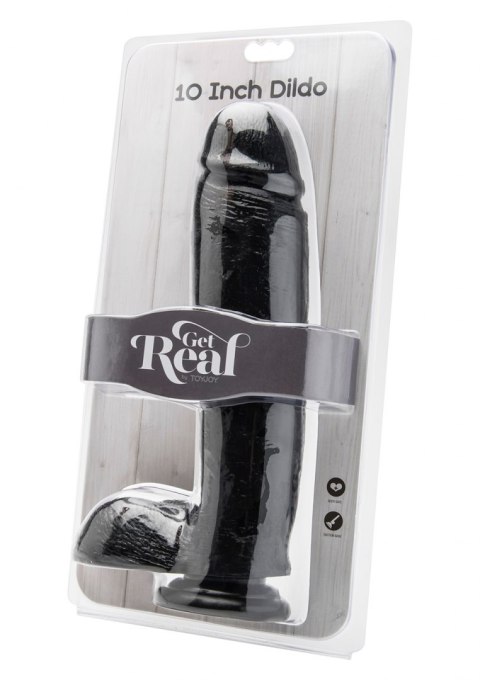 Dildo-COCK 10 INCH W/ BALLS BLACK Dildo-COCK 10 INCH W/ BALLS BLACK