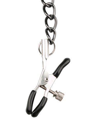 Wiązania-Leather Collar With Nipple Chains Wiązania-Leather Collar With Nipple Chains