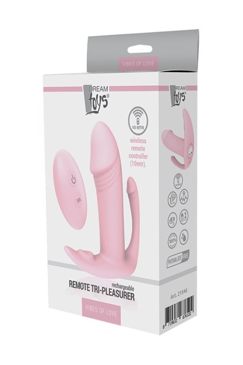 Plug/vibr-DREAM TOYS REMOTE TRI-PLEASURER Plug/vibr-DREAM TOYS REMOTE TRI-PLEASURER