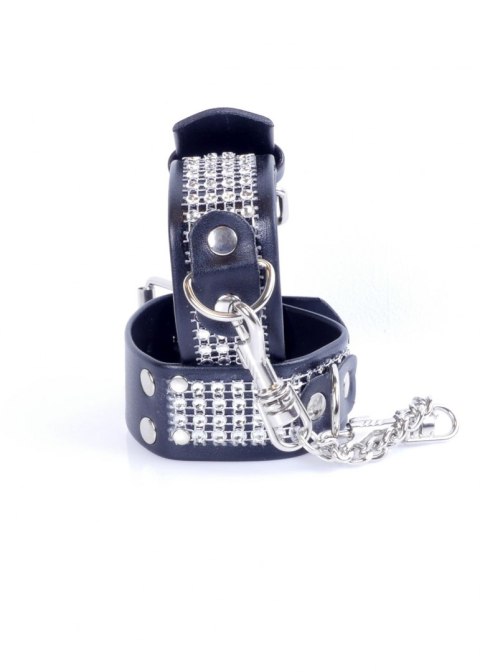 Fetish Boss Series Handcuffs with cristals 3 cm Silver Fetish Boss Series Handcuffs with cristals 3 cm Silver