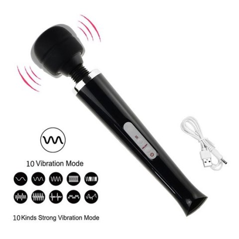 Stymulator-Magic Massager Wand USB Black 10 Function Stymulator-Magic Massager Wand USB Black 10 Function