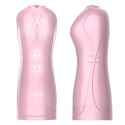 Masturbator-Vibrating and Flashing Masturbation Cup USB 7+7 Function / Talk Mode (Pink)