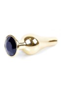 Plug-Jewellery Gold BUTT PLUG- Black