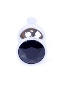 Plug-Jewellery Silver BUTT PLUG- Black