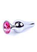 Plug-Jewellery Silver BUTT PLUG- Pink