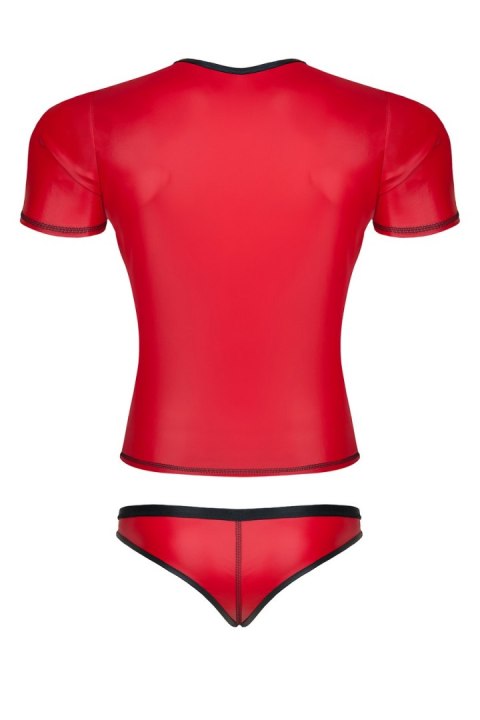 Męski komplet z wetlooka: t-shirt w serek, figi typu brazyliany S Męski komplet z wetlooka: t-shirt w serek, figi typu brazyliany S