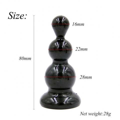 Rocket drill 3,2 inch black anal plug 3,2 inch / 8 cm Rocket drill 3,2 inch black anal plug 3,2 inch / 8 cm