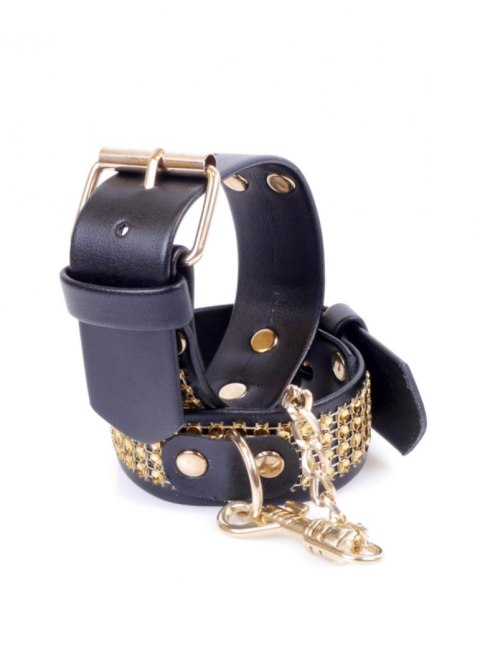 Fetish Boss Series Handcuffs with cristals 3 cm Gold Fetish Boss Series Handcuffs with cristals 3 cm Gold