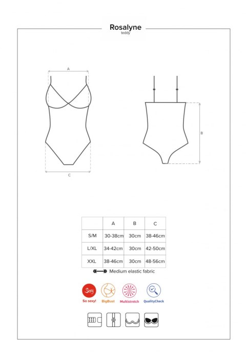Bielizna-Rosalyne body czerwone S/M Bielizna-Rosalyne body czerwone S/M