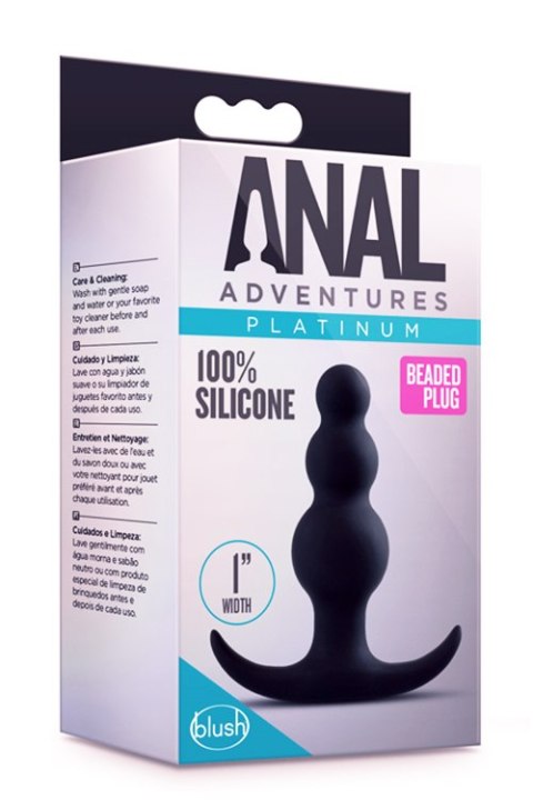 ANAL ADVENTURES PLATINYM BEADED PLUG ANAL ADVENTURES PLATINYM BEADED PLUG