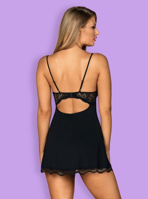 Bielizna-Luvae babydoll i stringi Czarny L/XL Bielizna-Luvae babydoll i stringi Czarny L/XL