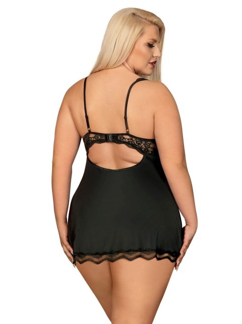 Bielizna-Luvae babydoll i stringi czarne XXL Bielizna-Luvae babydoll i stringi czarne XXL
