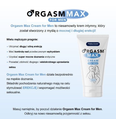 Żel/sprej - Orgasm Max cream for men 50 ml Żel/sprej - Orgasm Max cream for men 50 ml