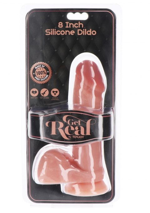 Silicone Dildo 8 Inch w Balls Silicone Dildo 8 Inch w Balls