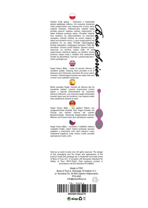 Silicone Kegel Balls 32mm 200g Dark Pink - Boss Series Silicone Kegel Balls 32mm 200g Dark Pink - Boss Series