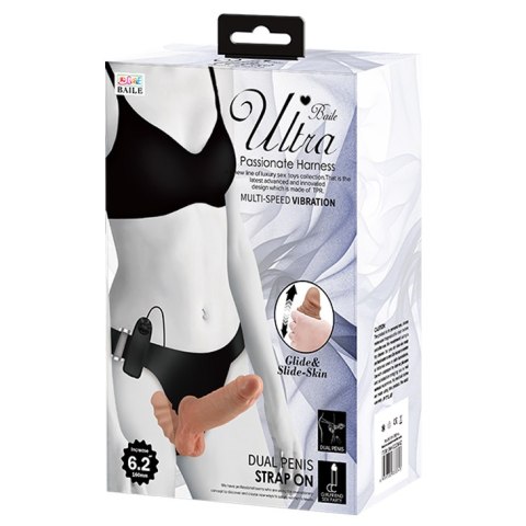 BAILE- Ultra Passionate Harness Dual Penis 6,2'' BAILE- Ultra Passionate Harness Dual Penis 6,2''