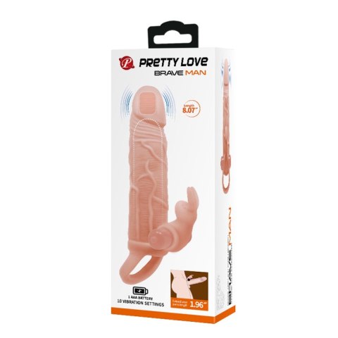 NAKŁADKA NA PENISA PRETTY LOVE - BRAVE MAN 10 Vibraton NAKŁADKA NA PENISA PRETTY LOVE - BRAVE MAN 10 Vibraton