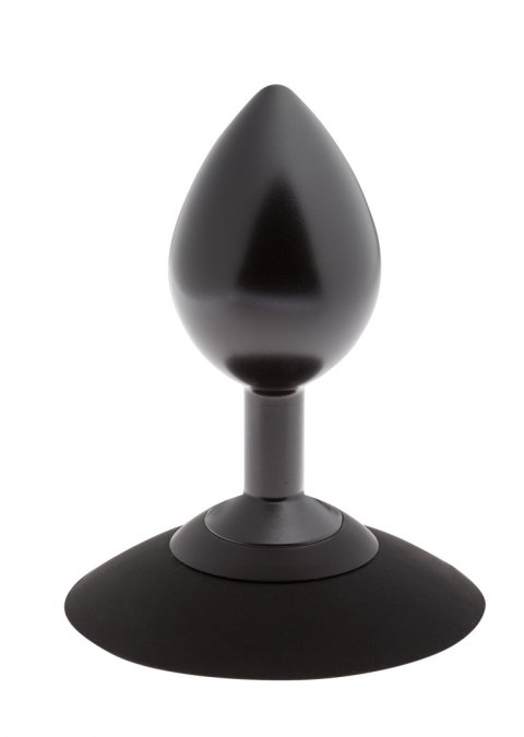 MALESATION Alu-Plug with suction cup medium, black MALESATION Alu-Plug with suction cup medium, black