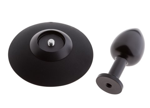 MALESATION Alu-Plug with suction cup small, black MALESATION Alu-Plug with suction cup small, black