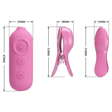 PRETTY LOVE -NIPPLE CLIP, 7 vibration functions 3 electric shock functions PRETTY LOVE -NIPPLE CLIP, 7 vibration functions 3 electric shock functions