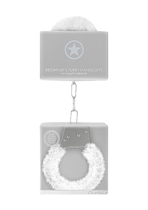 Beginner"s Handcuffs Furry - White Beginner"s Handcuffs Furry - White