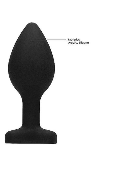 Diamond Heart Butt Plug - Regular - Black Diamond Heart Butt Plug - Regular - Black