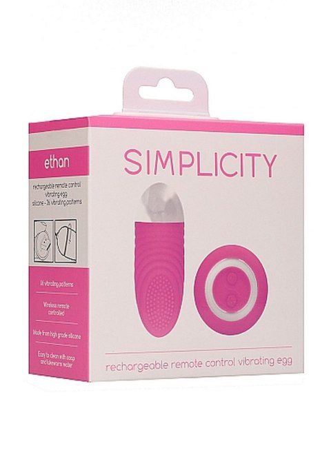 Ethan - Rechargeable Remote Control Vibrating Egg - Pink Ethan - Rechargeable Remote Control Vibrating Egg - Pink