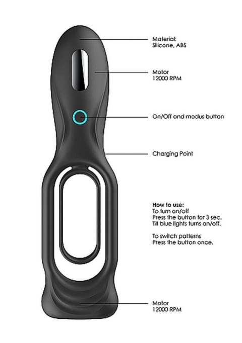 N0. 88 - Vibrating Rechargeable Cock Ring - Black N0. 88 - Vibrating Rechargeable Cock Ring - Black