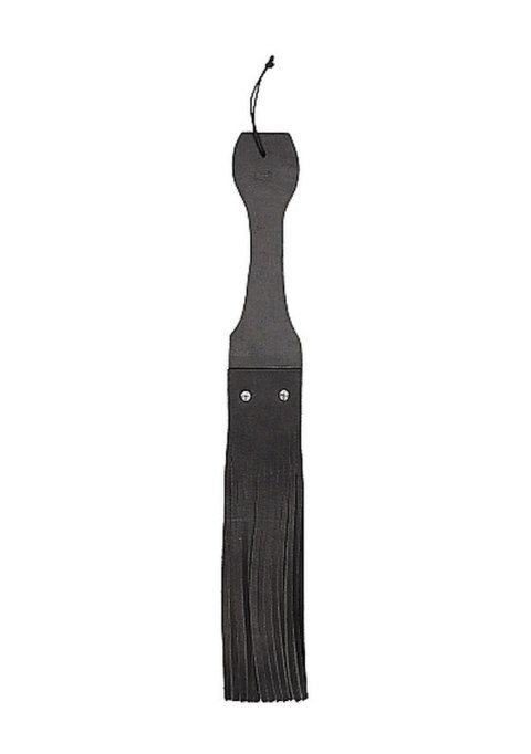 Wooden Handle Belt Whip Flogger Leather - Black Wooden Handle Belt Whip Flogger Leather - Black