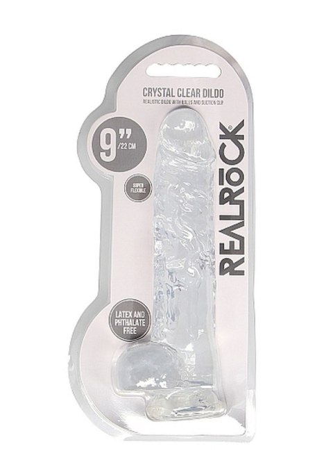 9" / 23 cm Realistic Dildo With Balls - Transparent 9" / 23 cm Realistic Dildo With Balls - Transparent