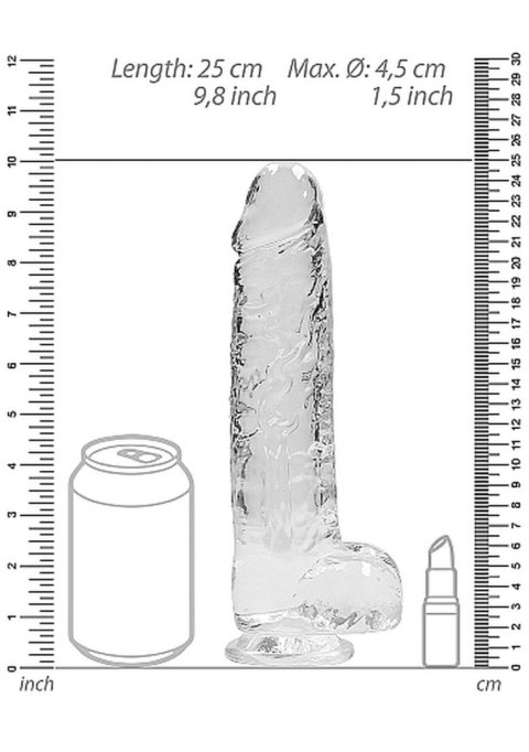 9" / 23 cm Realistic Dildo With Balls - Transparent 9" / 23 cm Realistic Dildo With Balls - Transparent