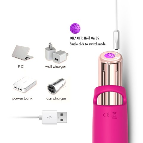 WIBRUJĄCA NAKŁADKA NA PALEC Aurora pink WIBRUJĄCA NAKŁADKA NA PALEC Aurora pink