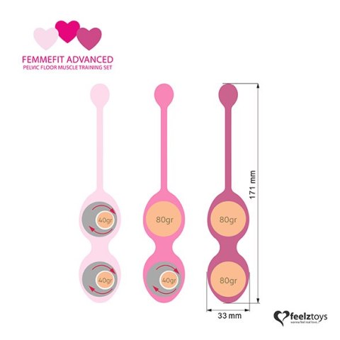 FeelzToys - FemmeFit Advanced Pelvic Muscle Training Set 3 pcs FeelzToys - FemmeFit Advanced Pelvic Muscle Training Set 3 pcs