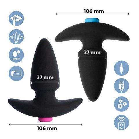 FeelzToys - FunkyButts Remote Controlled Butt Plug Set for Couples FeelzToys - FunkyButts Remote Controlled Butt Plug Set for Couples