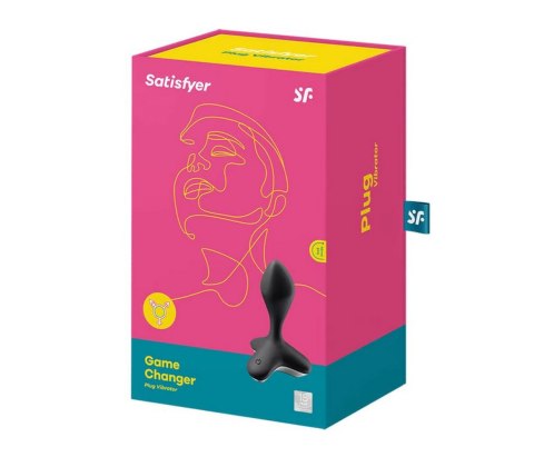 Wibrator analny plug gładki miękki czarny Satisfyer