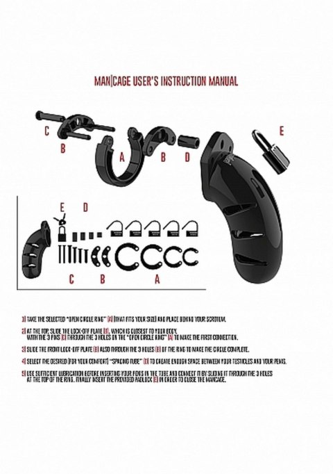 Model 01 - Chastity - 3.5" - Cock Cage - Black Model 01 - Chastity - 3.5" - Cock Cage - Black