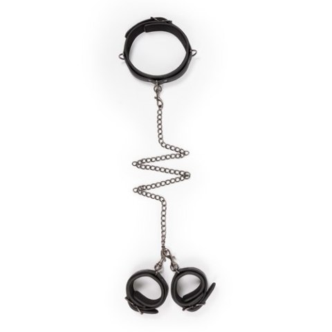 Kajdanki-Leather Collar With Handcuffs Kajdanki-Leather Collar With Handcuffs