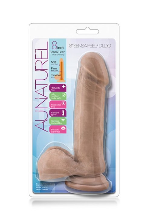 Dildo-AU NATUREL 8INCH SENSA FEEL DILDO LATIN Dildo-AU NATUREL 8INCH SENSA FEEL DILDO LATIN