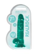 7"" / 19 cm Realistic Dildo With Balls - Turquoise