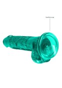 7"" / 19 cm Realistic Dildo With Balls - Turquoise