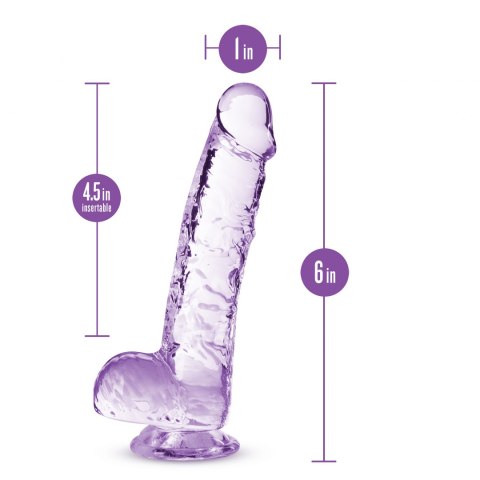 NATURALLY YOURS 6" CRYSTALLINE DILDO AMETHYST NATURALLY YOURS 6" CRYSTALLINE DILDO AMETHYST