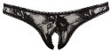 Crotchless String black L