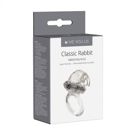 Pierścień- Me You Us Classic Rabbit Cock Ring Transparent Pierścień- Me You Us Classic Rabbit Cock Ring Transparent
