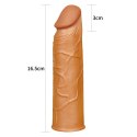 Add 1" Pleasure X Tender Penis Sleeve Brown