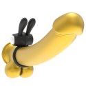 Power Clit Silicone Cockring Black