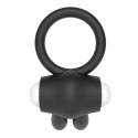 Power Clit Silicone Cockring Black